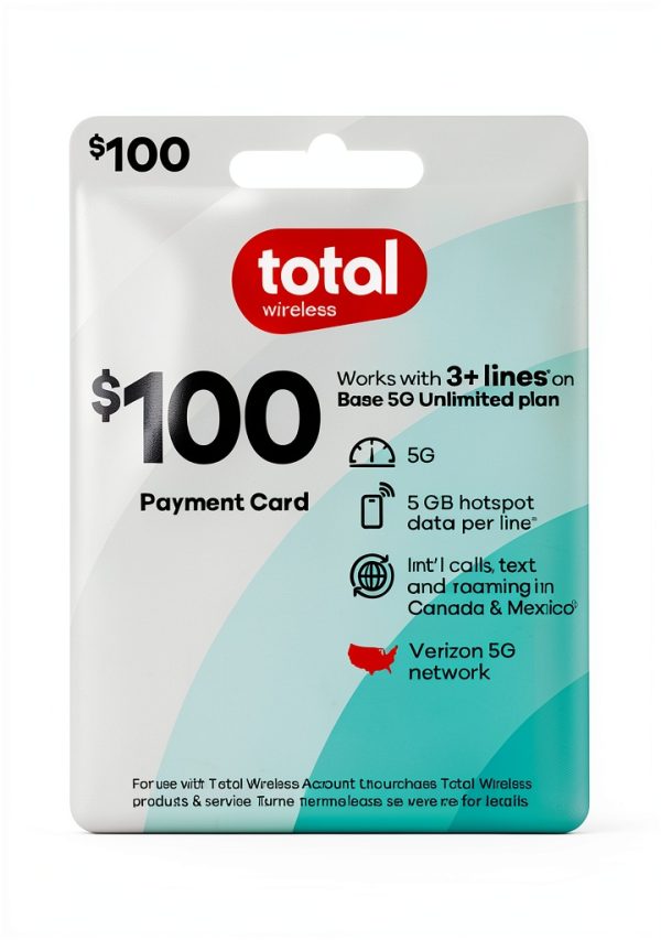 Total Wireless $100 Prepaid Card for Unlimited Plan-0