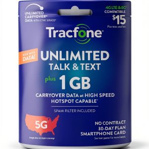 Tracfone Prepaid Data Plan 1GB Unlimited Carryover-0
