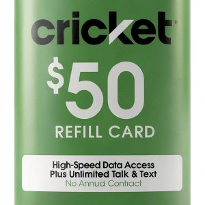 Cricket Wireless Prepaid Phone Credit $50 Value-0