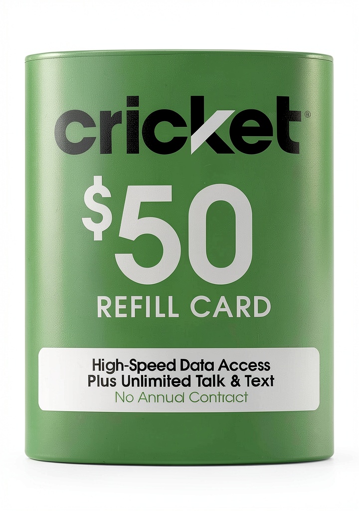 User redeeming Cricket prepaid credit on a smartphone