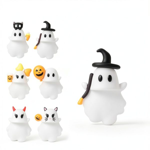 Halloween Phone Topper Ghost Pumpkin Duo-3