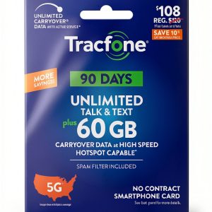 Tracfone Prepaid Data Plan 60GB Unlimited Carryover-0