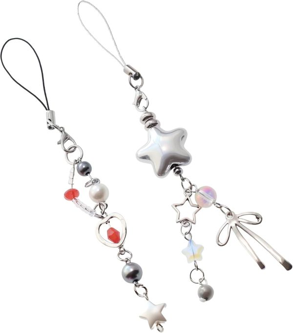 Silver Star Phone Charm for Women-0