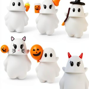 Halloween Phone Topper Ghost Pumpkin Duo-0