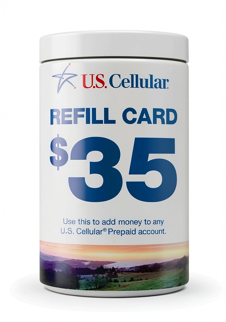 US Cellular prepaid phone in a hand holding a coffee cup