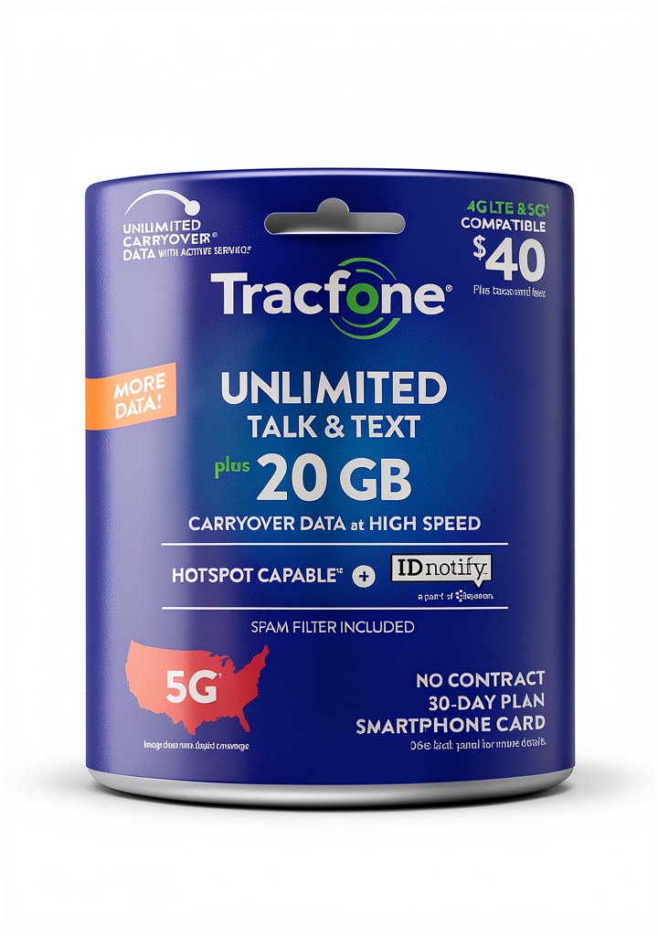 Tracfone Verizon 5G Network service card