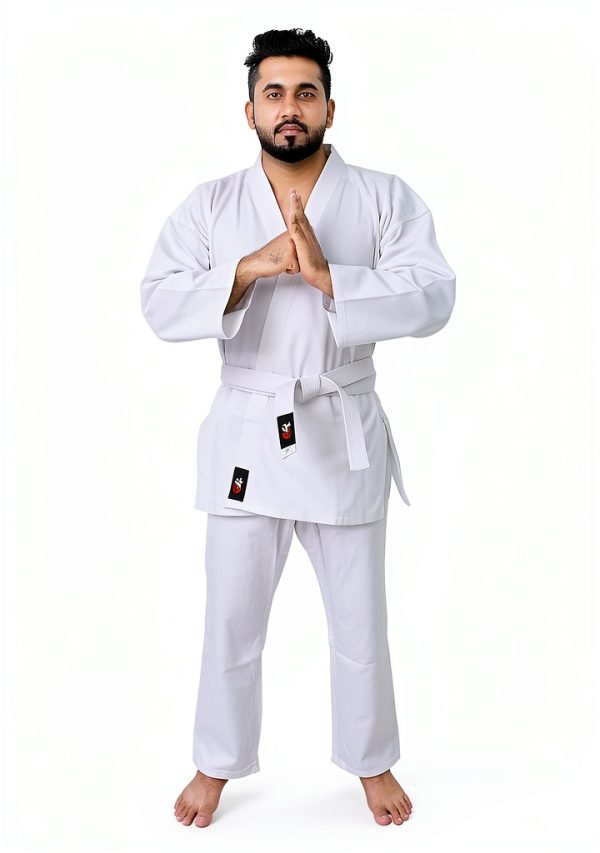G4 VISION Karate Suit Set for Men White 3/160cm-1