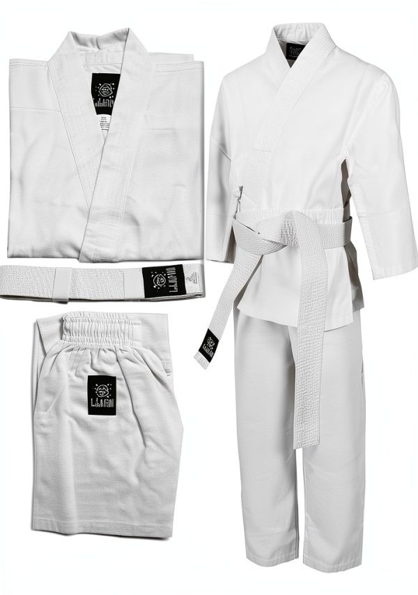 IntelliFun Karate Uniform White Unisex Fit-0
