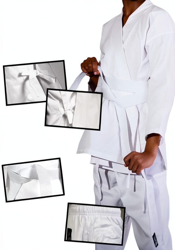 IntelliFun Karate Uniform White Unisex Fit-3