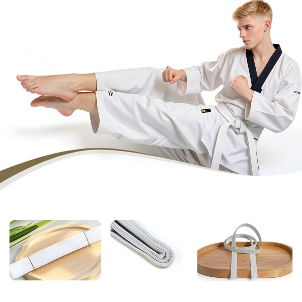 FANBODTA Karate Belt White 220cm Unisex-3