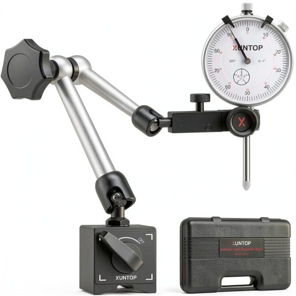 Dial Indicator XUNTOP XOP028 1" Resolution with 132lb Magnetic Base-0