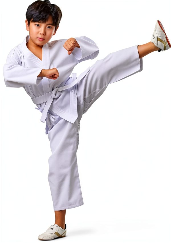 JUST YEARN White Unisex Karate Suit Set Size 0-6 Lightweight Design-2