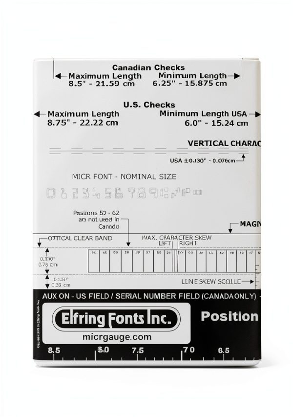 Elfring Fonts MICRgauge Check Verification Gauge ANSI Compliant-2
