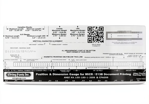 Elfring Fonts MICRgauge Check Verification Gauge ANSI Compliant-1