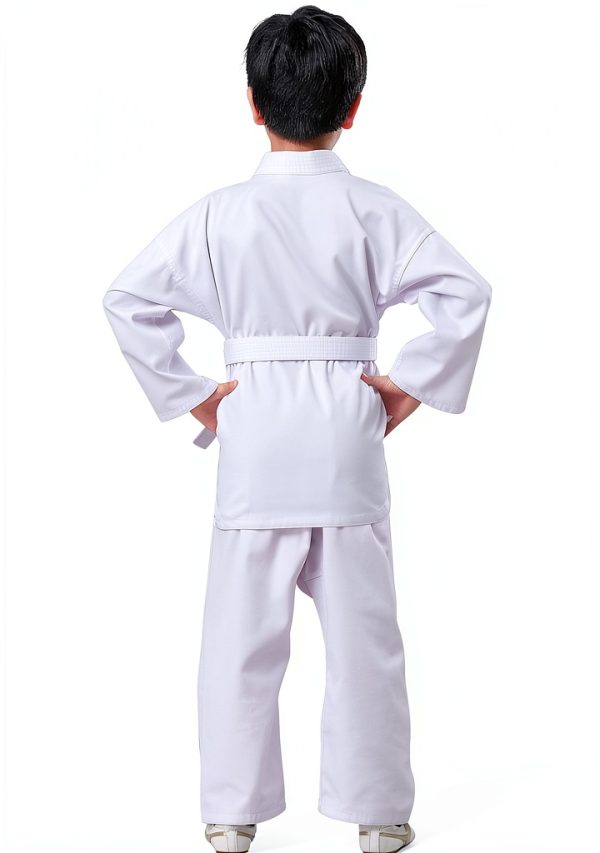 JUST YEARN White Unisex Karate Suit Set Size 0-6 Lightweight Design-1