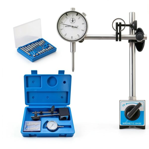 Dial Indicator NACHEE Aluminum with Magnetic Base and 22 Tips-0