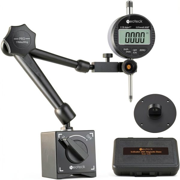Digital Dial Indicator Neoteck NTK Model with 176lb Magnetic Base-0