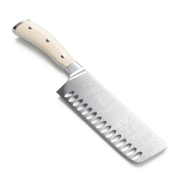 Wusthof Classic Ikon Creme 7" Hollow Edge Nakiri Knife - Carbon Steel-3