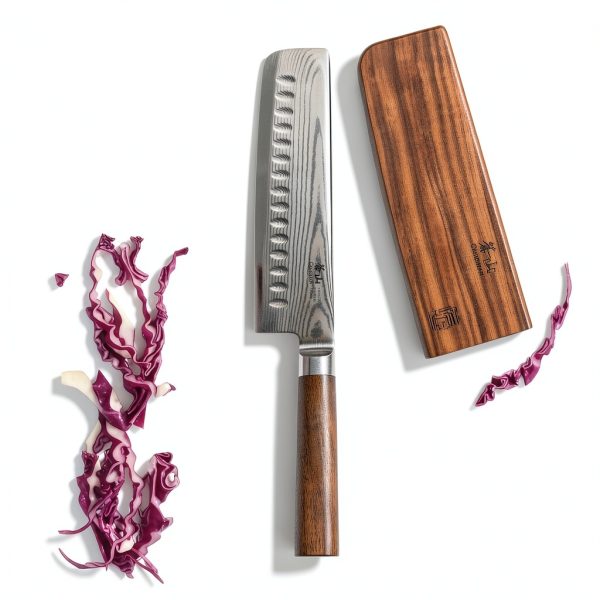 Nakiri Knife Cangshan HAKU 5-Inch X-7 Damascus Steel Blackwood Handle-3