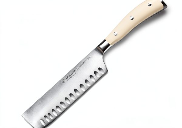 Wusthof Classic Ikon Creme 7" Hollow Edge Nakiri Knife - Carbon Steel-0