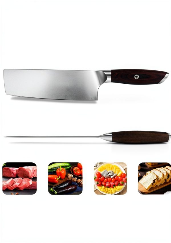 Nakiri Knife TUO 6.5" Sharp Vegetable Knife with Pakkawood Handle-2