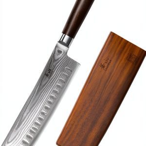 Nakiri Knife Cangshan HAKU 5-Inch X-7 Damascus Steel Blackwood Handle-0