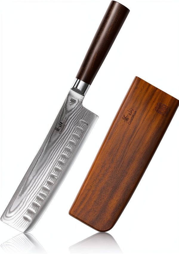 Nakiri Knife Cangshan HAKU 5-Inch X-7 Damascus Steel Blackwood Handle-0