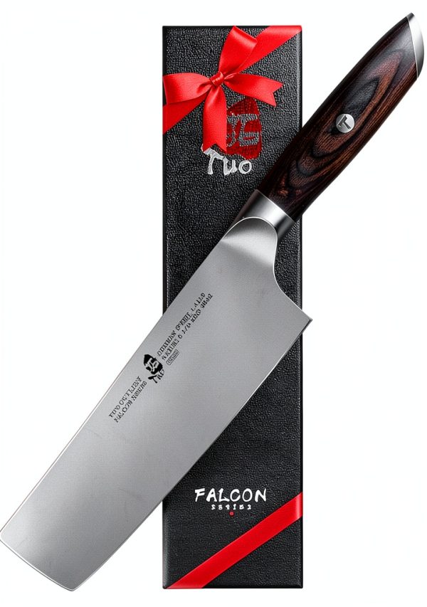 Nakiri Knife TUO 6.5" Sharp Vegetable Knife with Pakkawood Handle-0