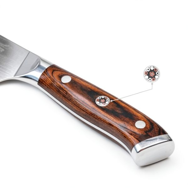 SODEN 7" Nakiri Knife Japanese VG-10 Damascus Steel, 67 Layer Razor Sharp Asian Vegetable & Meat Chopper, Ergonomic G10 Micarta Handle, Kitchen Knives for Chef with Gift Box-4
