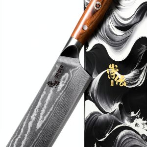 SODEN 7" Nakiri Knife Japanese VG-10 Damascus Steel, 67 Layer Razor Sharp Asian Vegetable & Meat Chopper, Ergonomic G10 Micarta Handle, Kitchen Knives for Chef with Gift Box-0