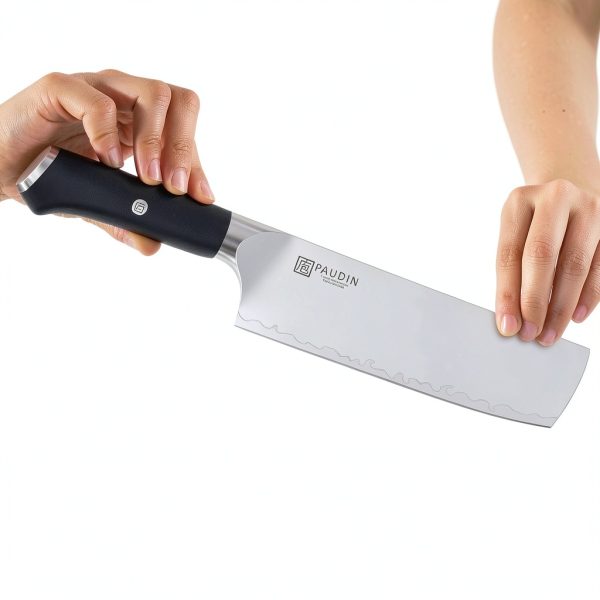 Nakiri Knife PAUDIN 7 Inch High Carbon Stainless Steel Chef Knife-2