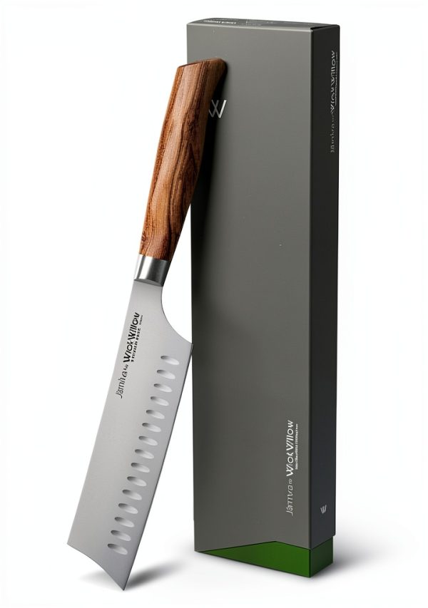 Nakiri Knife 6.5" WICKWILLOW with Italian Olive Wood Handle-8