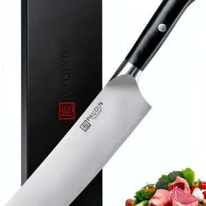 Nakiri Knife PAUDIN 7 Inch High Carbon Stainless Steel Chef Knife-0