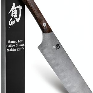 Shun Kanso 6.5 Inch Hollow Ground Nakiri Knife Silver-0