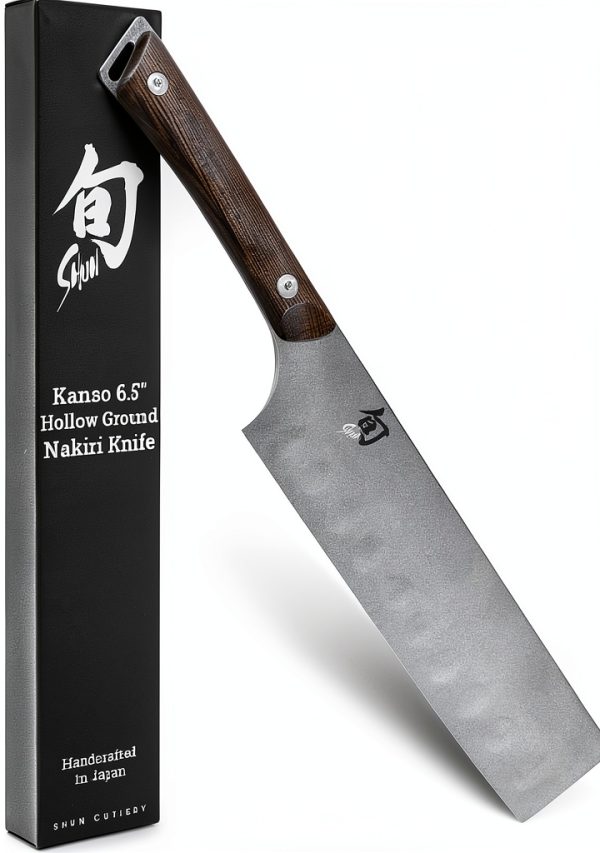 Shun Kanso 6.5 Inch Hollow Ground Nakiri Knife Silver-0