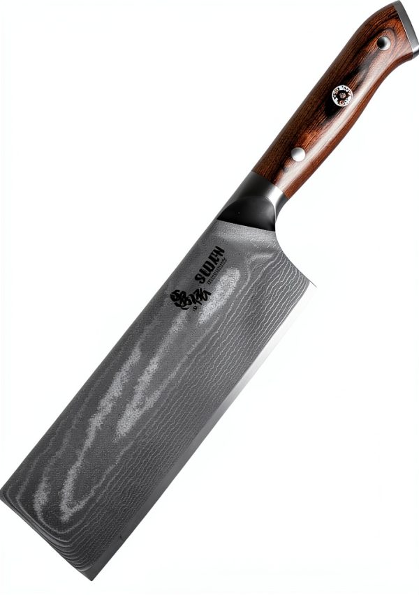 SODEN 7" Nakiri Knife Japanese VG-10 Damascus Steel, 67 Layer Razor Sharp Asian Vegetable & Meat Chopper, Ergonomic G10 Micarta Handle, Kitchen Knives for Chef with Gift Box-1